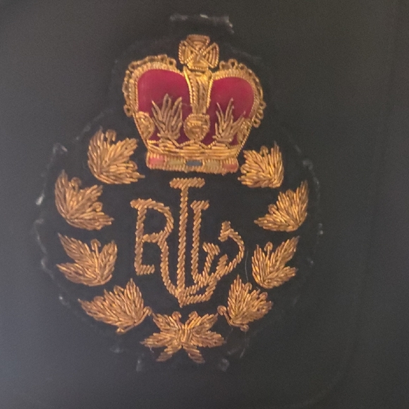 Lauren Ralph Lauren Black and Gold Double-Breasted Blazer - Picture 2 of 6